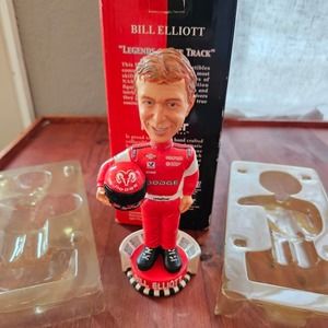 Bill Elliott Legends of the Track NASCAR Auto Car Racing Bobblehead Limited